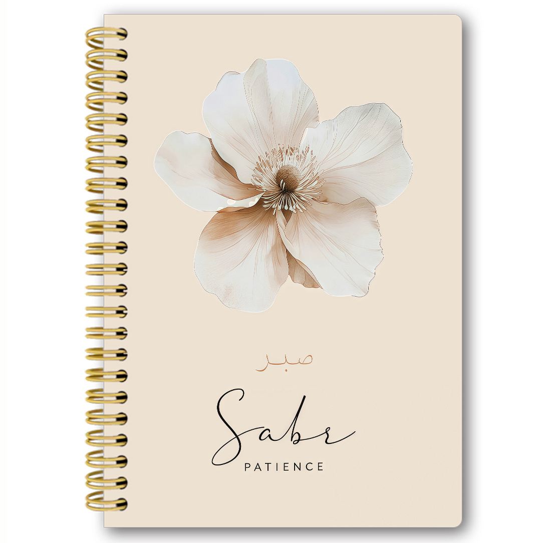 TEMU 1 Stück Bürobedarf, 5,5*8,3 Zoll Spiralblock mit klassischen linierten Seiten, künstlerische Blumen & inspirierendes ""-Cover mit Englisch &