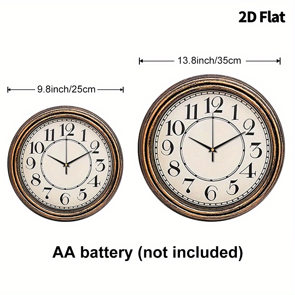 1pc reloj de pared minimalista moderno vintage silencioso sin