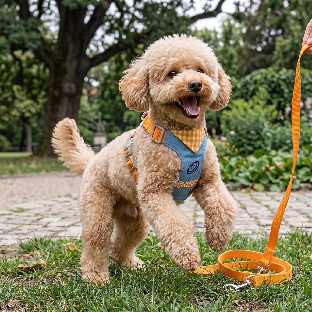 Personalized Custom Pet Harness and Leash Set