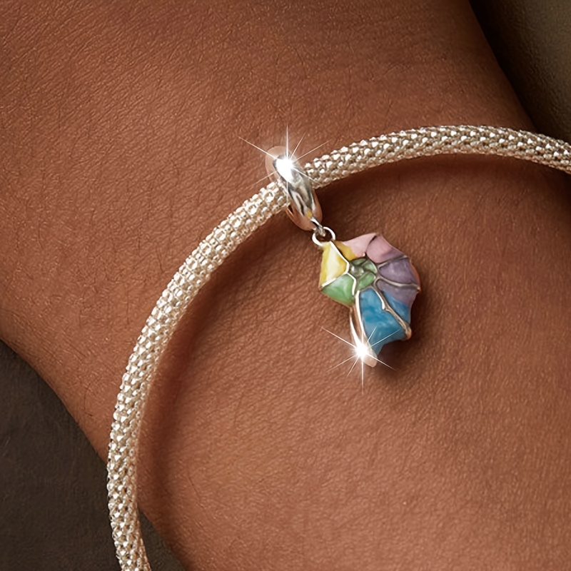 E-shop Damen-Mode-Anhänger in Form einer neonfarbenen Meeresschnecke, Perlenarmband Halskette mit Meeresmotiv, für Herbst/Winter, Geschenk für