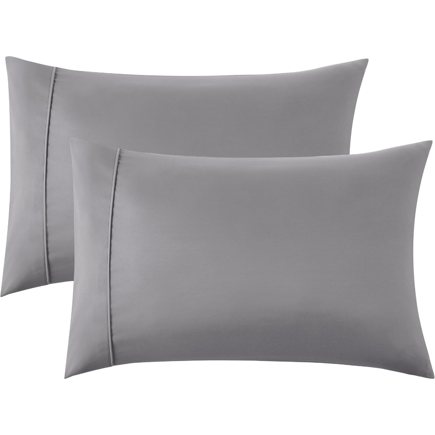 

2pcs Set Bedsure King Size Pillowcases - Polyester Microfiber, Envelope Closure, Machine Washable, 20x36 Inches