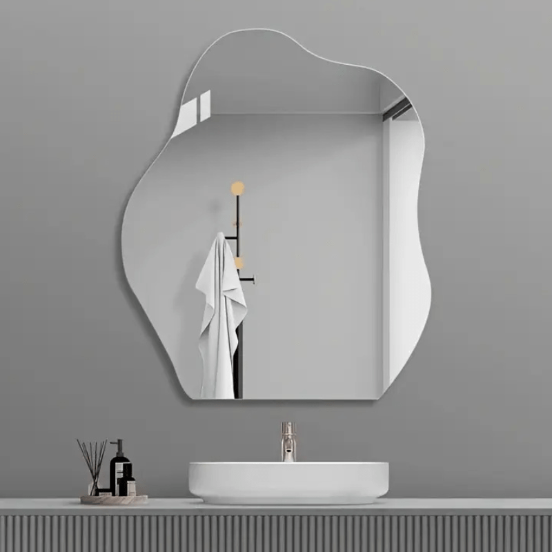 TEMU Cloud Shaped Acrylic Mirror - Shatterproof, Suitable For Wall Decoration In Bathrooms, Bedrooms, Living Rooms, Etc