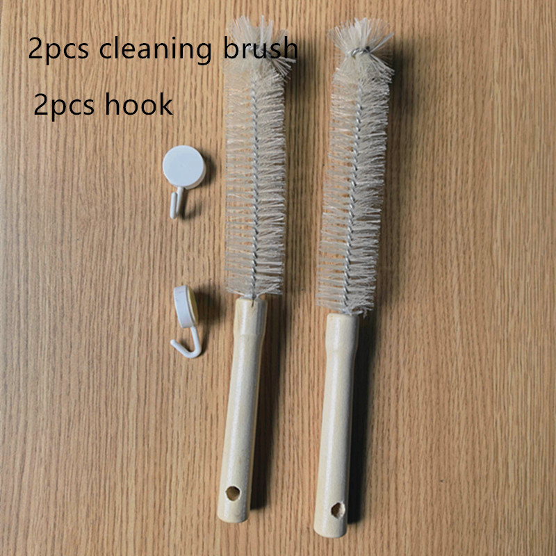 TEMU 4pcs Long Handle Anti-slip Grip Foot Cleaning Brush With Hook - No-bend Toe Scrubber, Adult Bathroom And Pedicure Tool, Light Beige - Ideal For