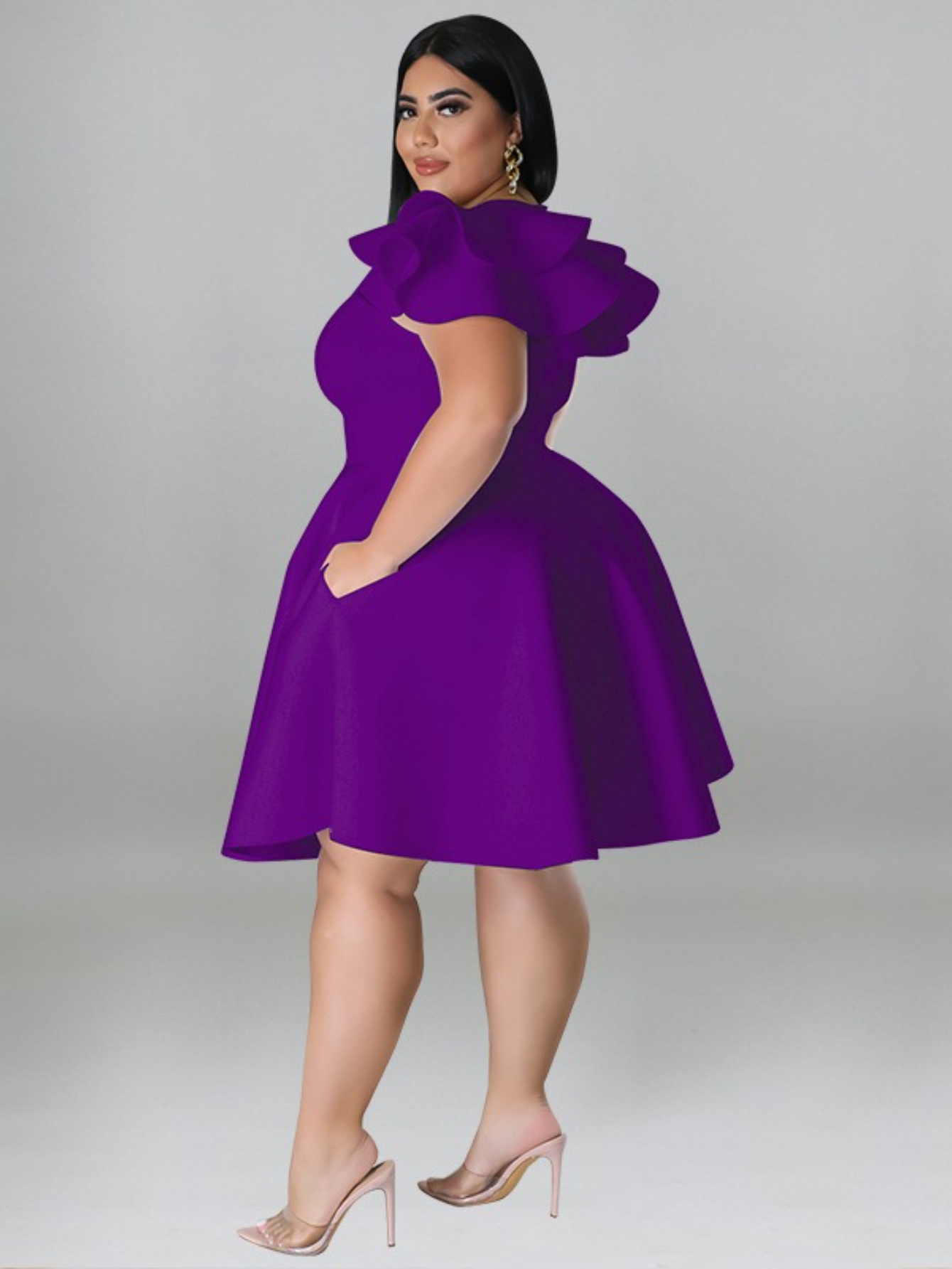 purple dresses for women sold on Temu United States