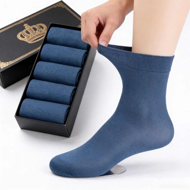 صورة العنصر 10 قطع/5 أزواج جوارب رجالية صيفية مريحة وتسمح بالتهوية، جوارب كاحل للأعمال مقاس كبير، أساور مرنة، مقاس غير مقيد، فضفاضة جدًا، مناسبة للأعمال، تورم الساق، مقاس كبير لكبار السن، جوارب مرنة رفيعة، جوارب تصل إلى الركبة، جوارب رجالية للأعمال