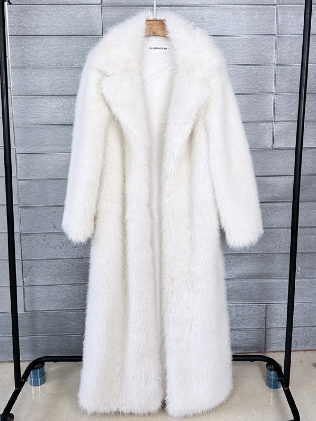womens white   winter jacket luxury long hooded jacket with asymmetrical hem and short back single breasted closure for parties weddings and cold   only belt not included