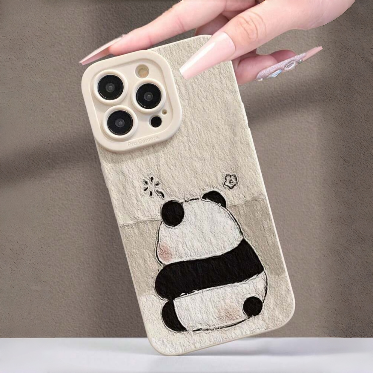 TEMU Phone Case - 1pc Cute Panda Streetwear Pattern Angel Coverage Lens Tpu Phone Case For Iphone 17 16 15 14 13 12 11 Pro Xr Xs 8 7 Plus Phone Case