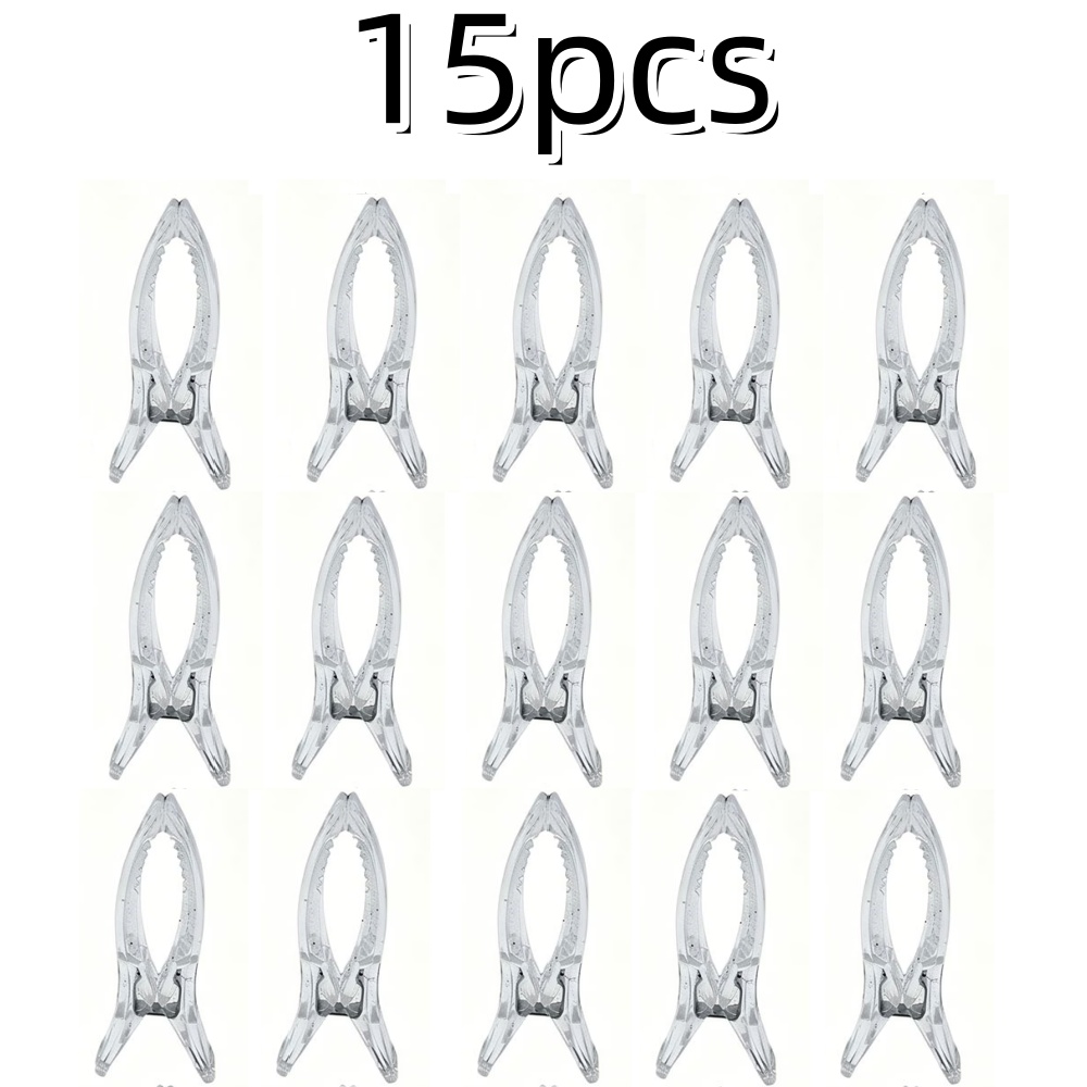 TEMU 15 Heavy-duty Transparent Spring Clips With High Elasticity, Strong Clamping Force, Durability, And . Small Clips Are Perfect For Home Storage