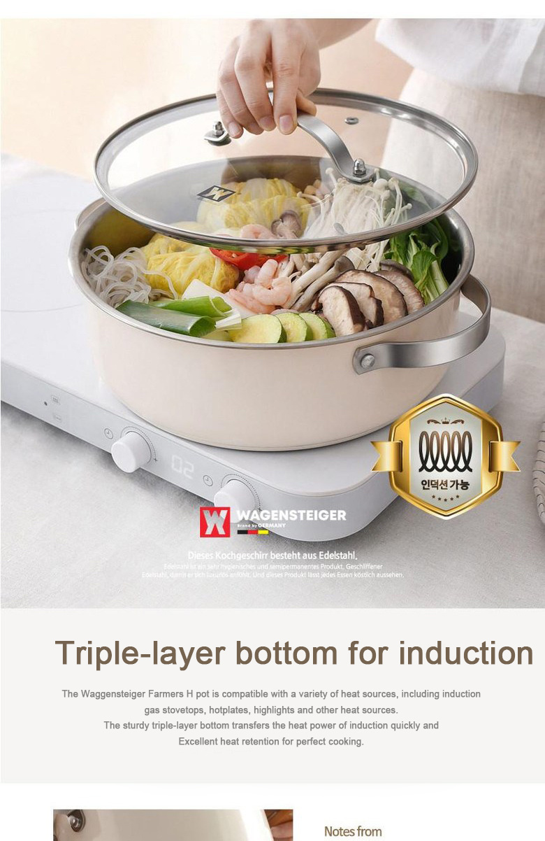 3pcs   stainless steel cookware set ceramic finish saucepan hot pot soup pot thickened composite base versatile for induction electric stove   decor details 4