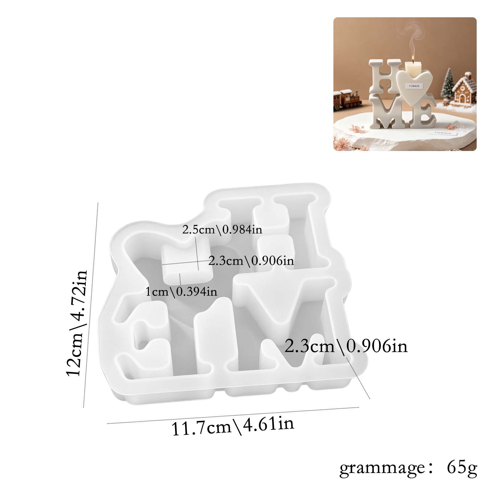 TEMU Resin Silicone Mold, Home Stacked Letter Mold - Plaster, Candle, And Casting Mold, Decorative Items, Candle Ornaments, Ambiance/reusable For