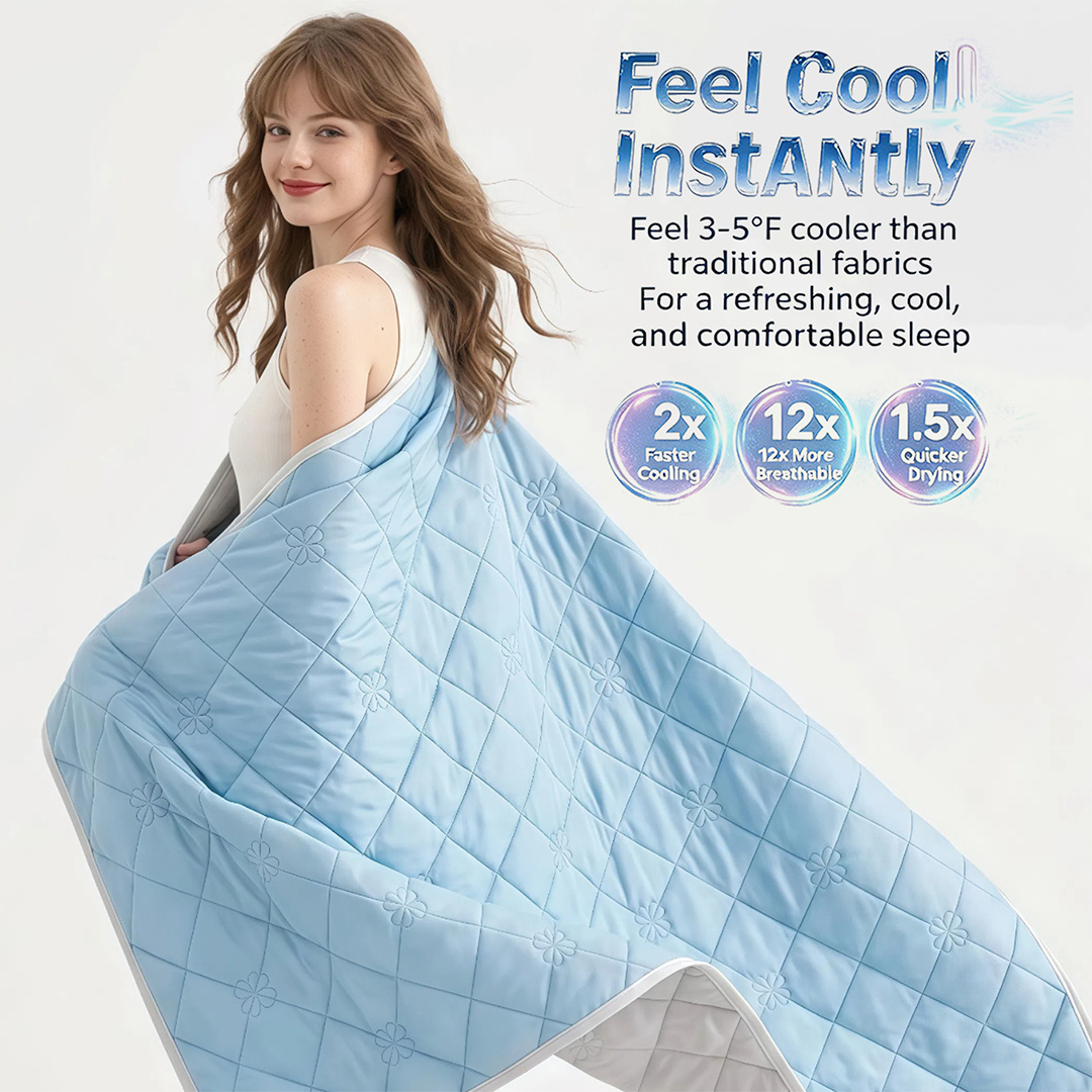 Local Warehouse 1pc Large Blanket Suitable For Hot Sleepers, Reversible Design Blanket, Lightweight Soft Blanket For Summer Sleep And Bed