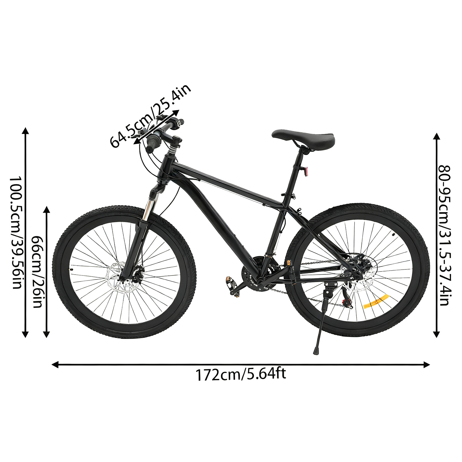 26-inch Black Fitness Equipment Accessory System | Stainless Steel Strength Training System for Home and Gym Use