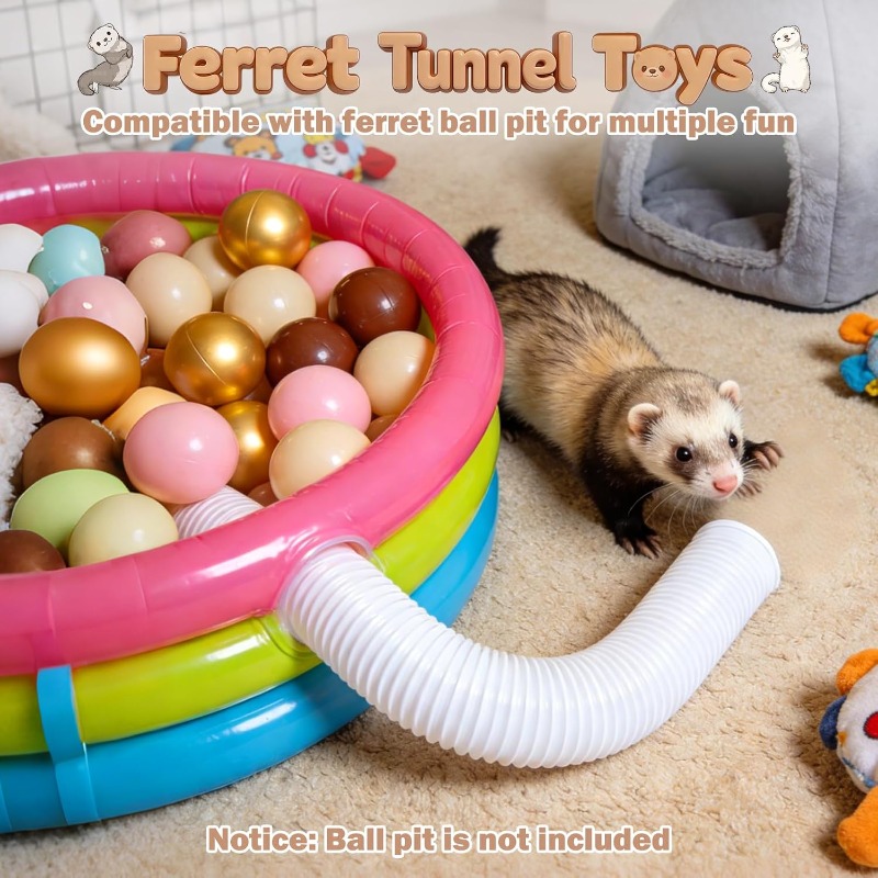 Stretchable Hamster Play Tunnel with Toy Balls