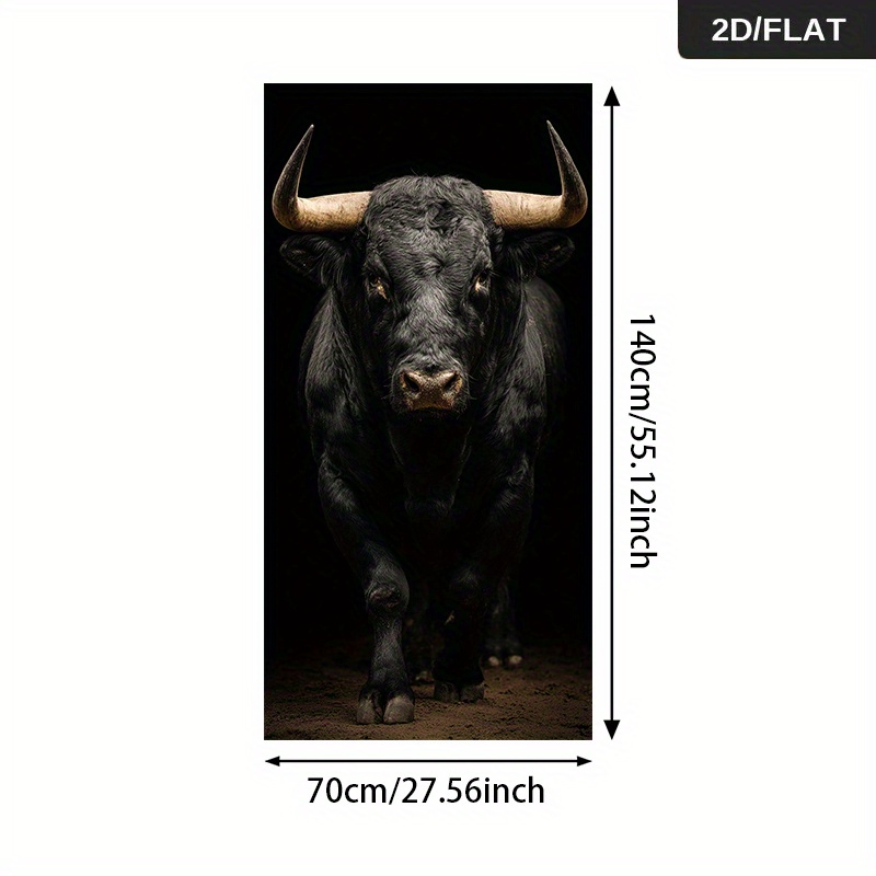 TEMU 1pc Grande Peinture Moderne Abstraite de Noir sur Toile - Affiche Murale avec Regard Direct, Largeur Extra (27.56x55.12in/70x140cm) pour Salon,
