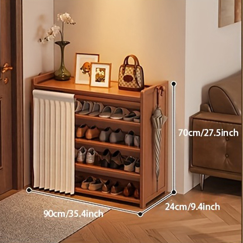 TEMU 1 Étagère à chaussures d'intérieur multifonctionnelle, meuble de rangement d'entrée, grande , étagère à chaussures , étagère à chaussures à