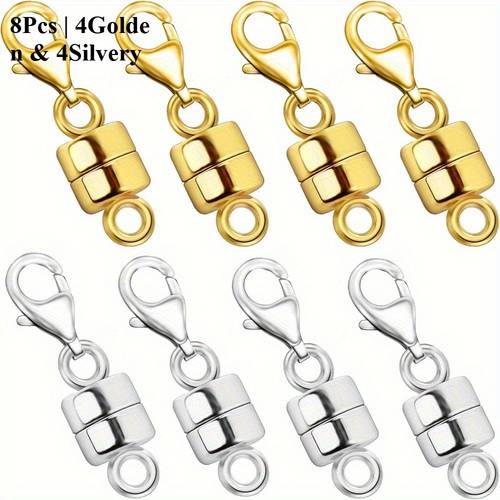 18 8pcs of magnetic necklace clasp and lobster clasp magnetic jewelry clasp converter bracelet necklace chain christmas halloween gift