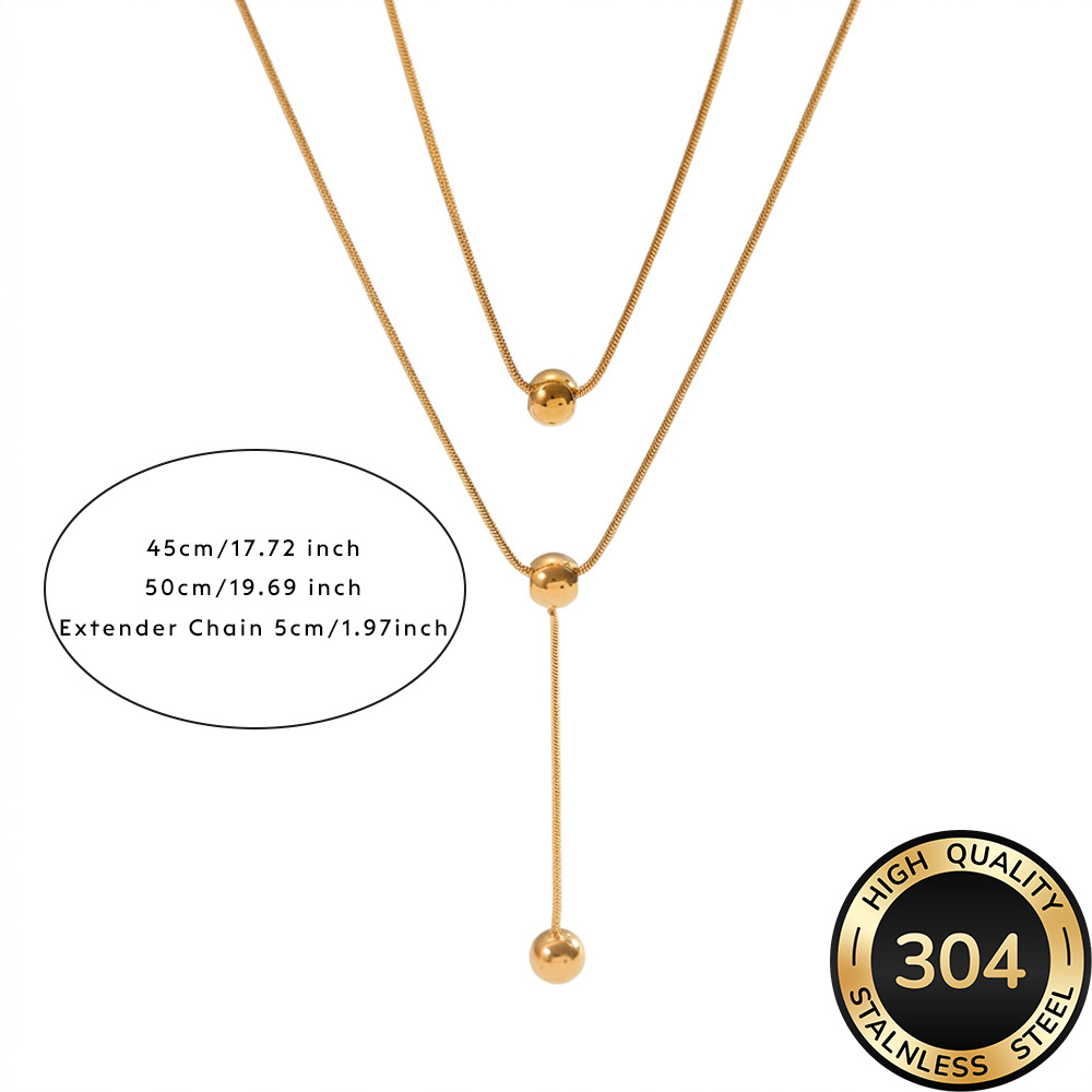Women's Elegant Low-Allergy Golden Pendant Necklace