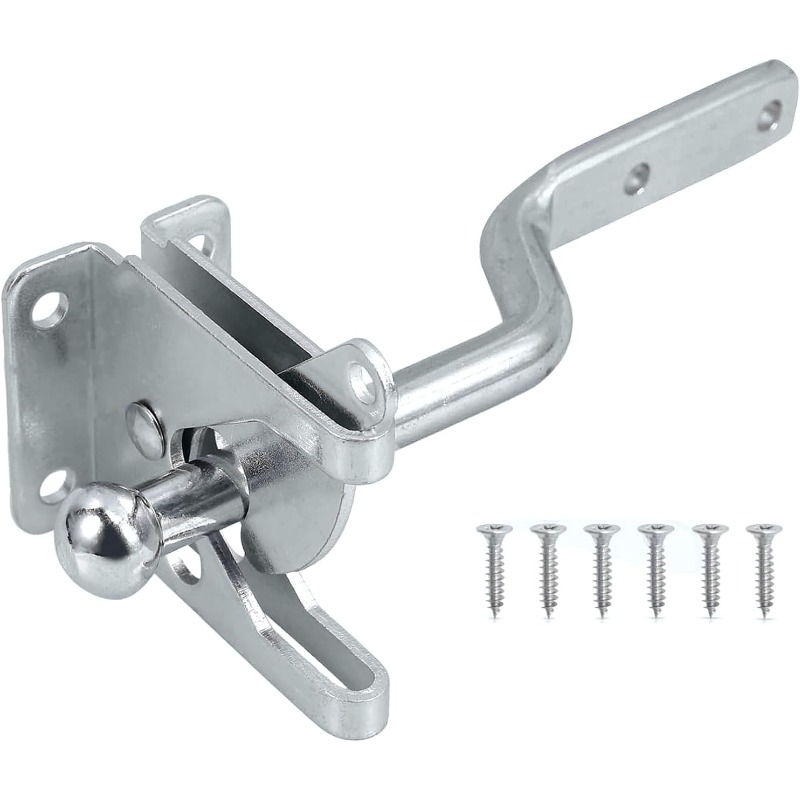 TEMU Loquet à verrouillage automatique, Loquet à gravité, Ferme-porte pour clôture, Serrure de porte | Loquet autobloquant pour de jardin, Convient