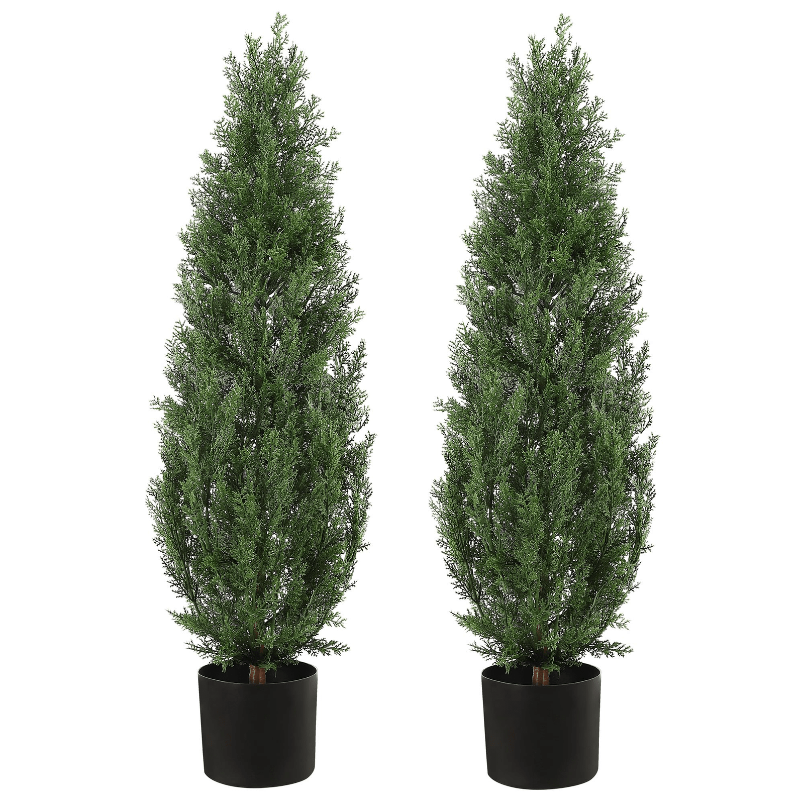 1pc 6ft Artificial Tree, Plastic Foliage With Iron Wire Stem, Realistic Evergreen Greenery Decor, Sturdy Lifelike Fake Shrub For Home Office Patio Garden Yard Outdoor Indoor Display