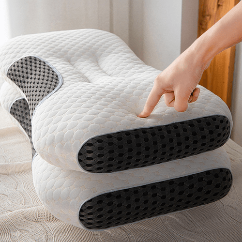 2pcs couple style double sleeper pillow with neck support massage core moisture wicking breathable home cushion all year round multi purpose christmas decorative pillow with zip suitable for festive