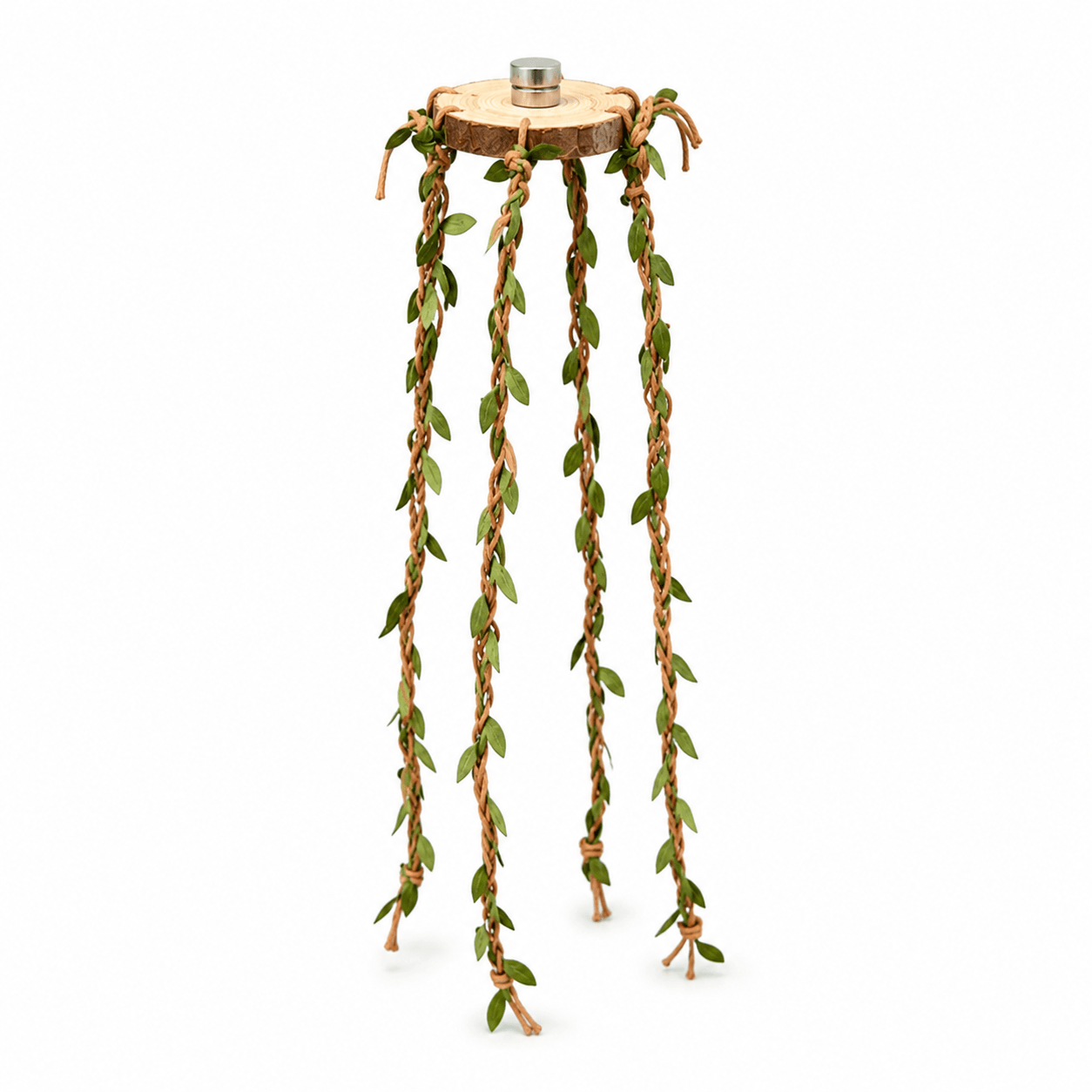TEMU Strong Suction Reptile Climbing Vine With Artificial Green Leaves And Resting Platform, Rainforest Terrarium Decoration For Jumping , Mantises,