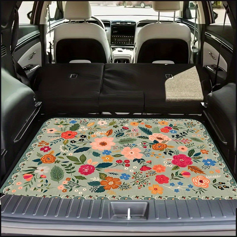 TEMU A Floral-patterned Car Mat That Your Interior Clean And Stylish, Practical And Elegant, While Enhancing The Personality Of Your Interior.