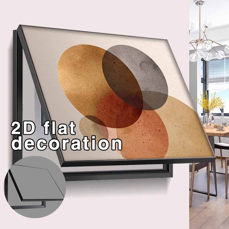 TEMU 1 Modern Minimalist Abstract Art Decorative Socket Cover Electric Meter Box Panel, 2d Flat Decor, Home Wall Art, Fashionable Creative Meter Box