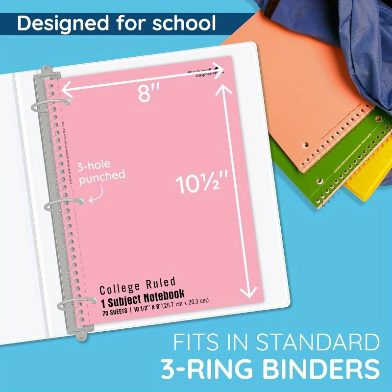 12 pack   pastel spiral notebooks college ruled 8 5x10 5 inch spiral perforated notebooks with 12 color options durable paper for   journaling note taking notebooks for school school supplies vibrant cover design quality paper material Product details 3