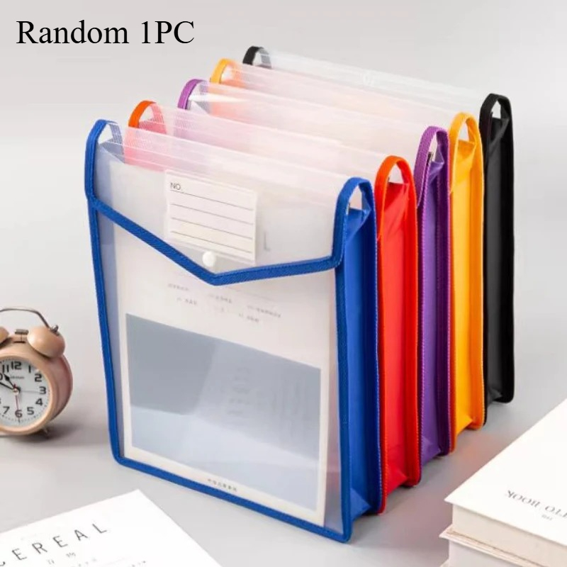 TEMU 1pc A4 Colored Binding Folder For Storing Student Exam Papers & Textbooks, Office Document & Paper Organizer For Desktop