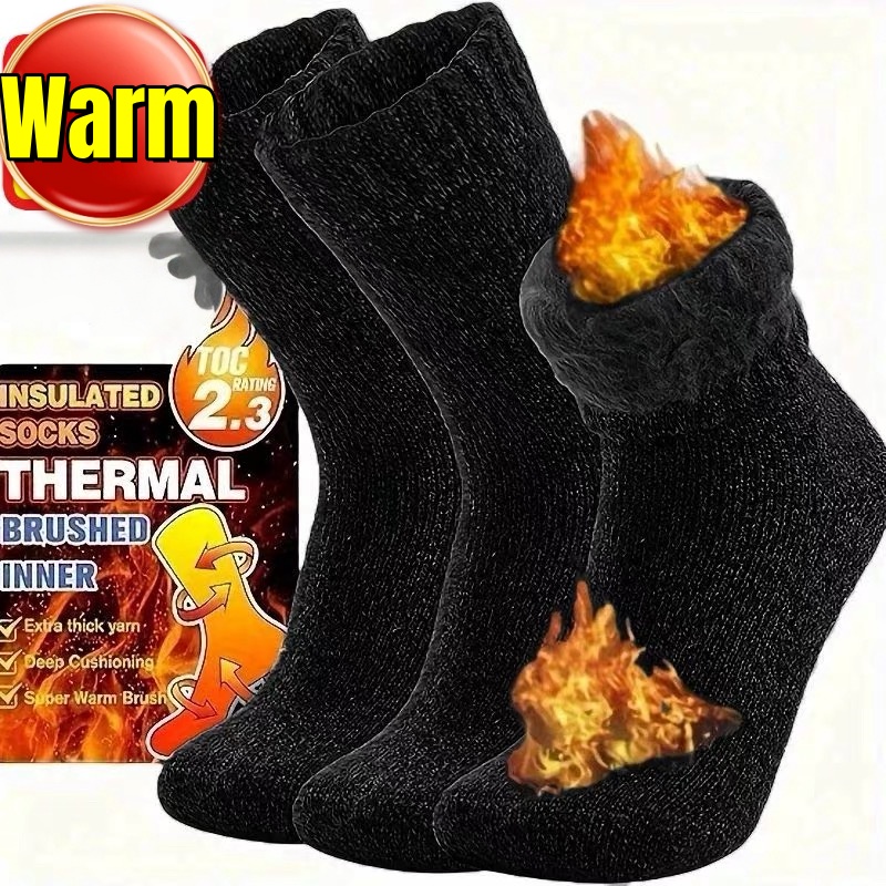 Heavy-Duty Extra-Thick Lined Snow Socks for Winter