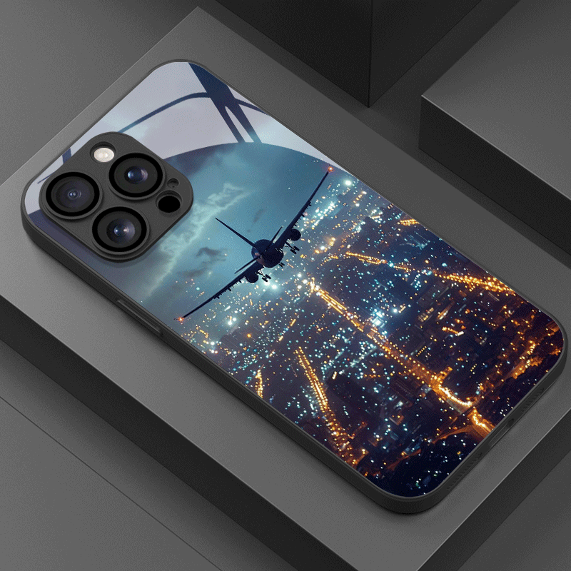 TEMU Phone Case: 1 Fashionable Glass Case - Flight, Trendy, High Aesthetic, Drop-, Durable, Cool, And Beautiful Phone Case For Iphone 17/17 Air/17