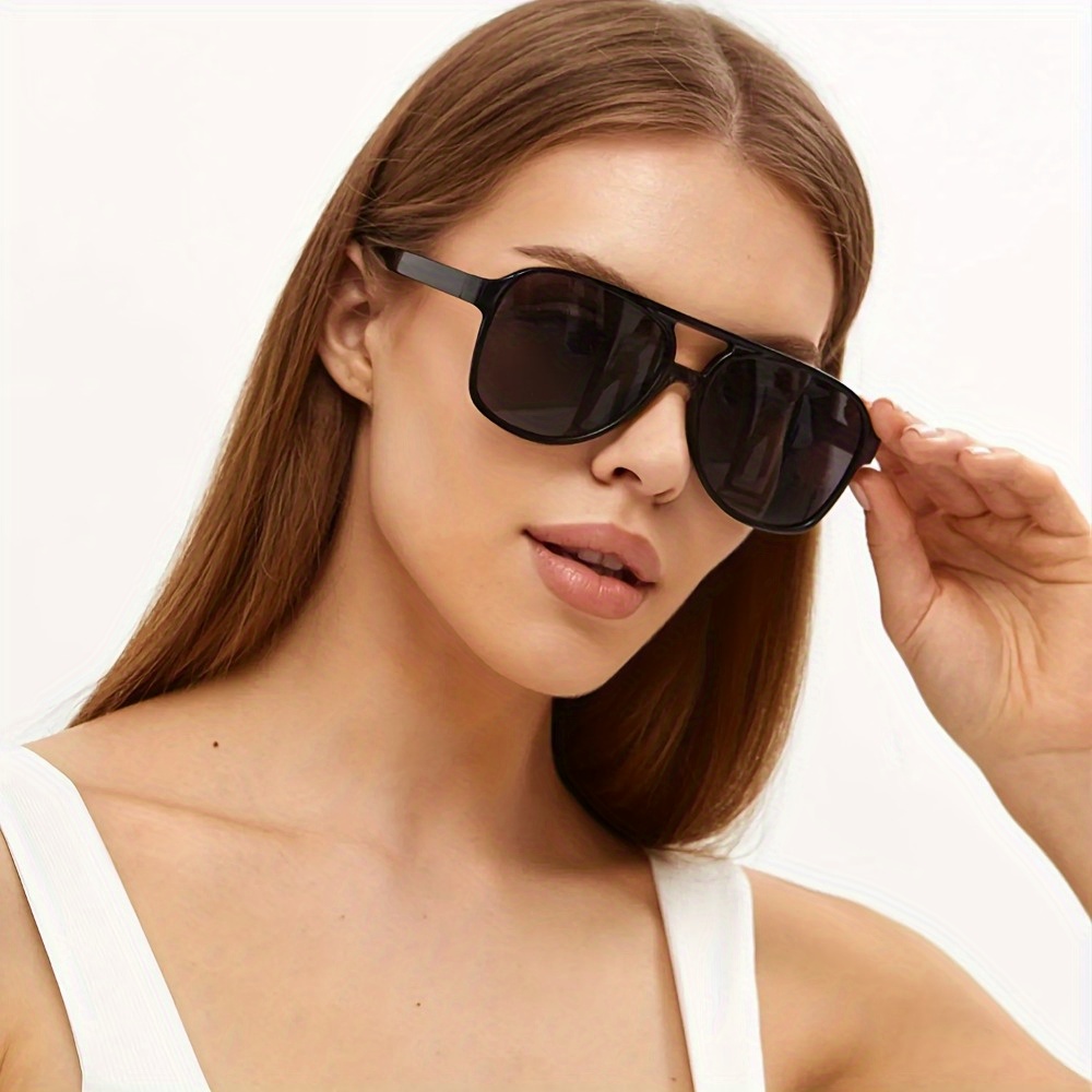 1pc retro double beam pilot glasses unisex pilot retro style  display picture 3
