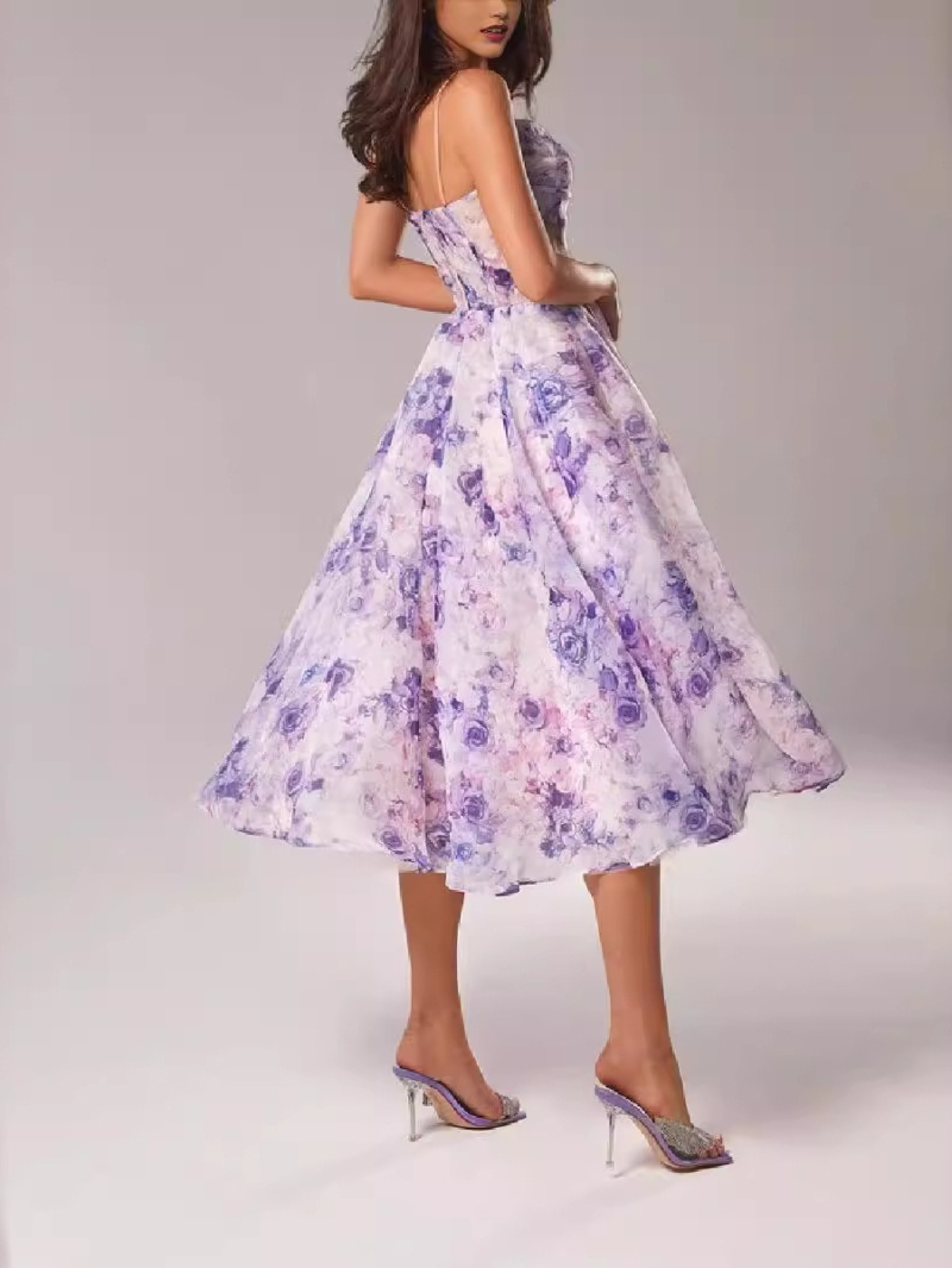strapless open back dress Burgundy Convertible Bridesmaid Dresses Tulle Purple Mismatched Bridesmaid Dresses ARD1166