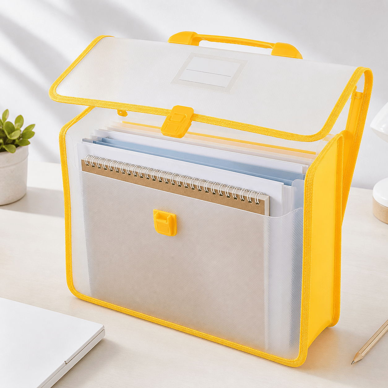 TEMU 1 portadocumenti a grande capacit�, spessa e , con chiusura a , adatta per organizzare documenti formato A4, libri per studenti e fogli d'esame
