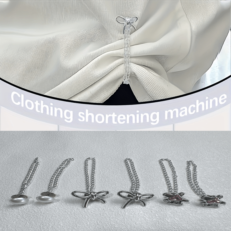 Image of 6pcs Adjustable Cuff Clips, Pants Fixing , Leg Clips, Rolled Hem Leg , No Sewing Required, Detachable And Durable, Suitable For T-shirts, Jeans, Shirts, Headscarves, Etc., Fashion Clothing