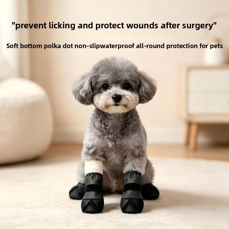 Pet Walking Outing Set with High-Top Pet Boots