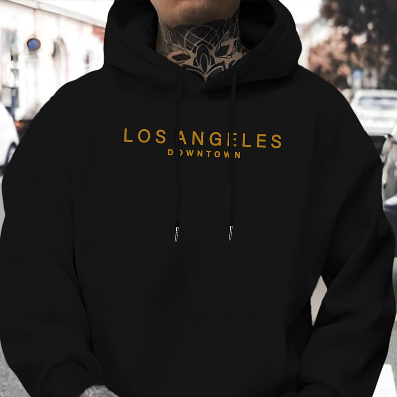 

Sweat à capuche Los Angeles pour homme, pull décontracté en , coupe standard, légèrement extensible, pour /hiver.