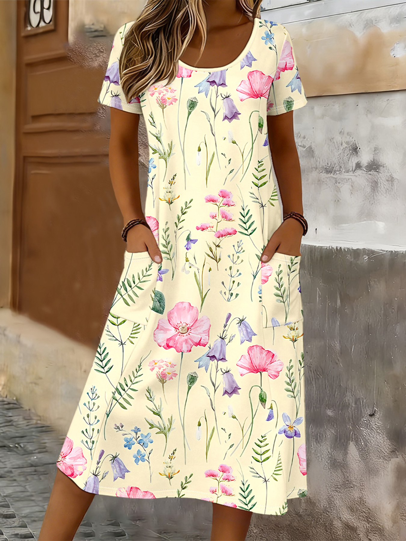 chinese dress ladies Cotton Linen V Neck Casual Summer Dress Vintage Solid Boho 3/4 Sleeve Knee  Length Shift Dress for Elderly Women 2024 at Amazon Women's Clothing store