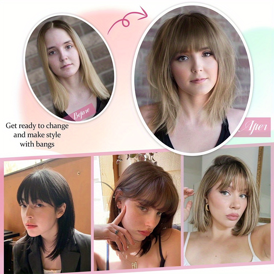 100 human hair clip in toppers with bangs t part straight hair extensions 12p613   bleach blonde for thin hair daily use special occasions elegant style for women of all   versatile hairpiece secure clip attachments details 1