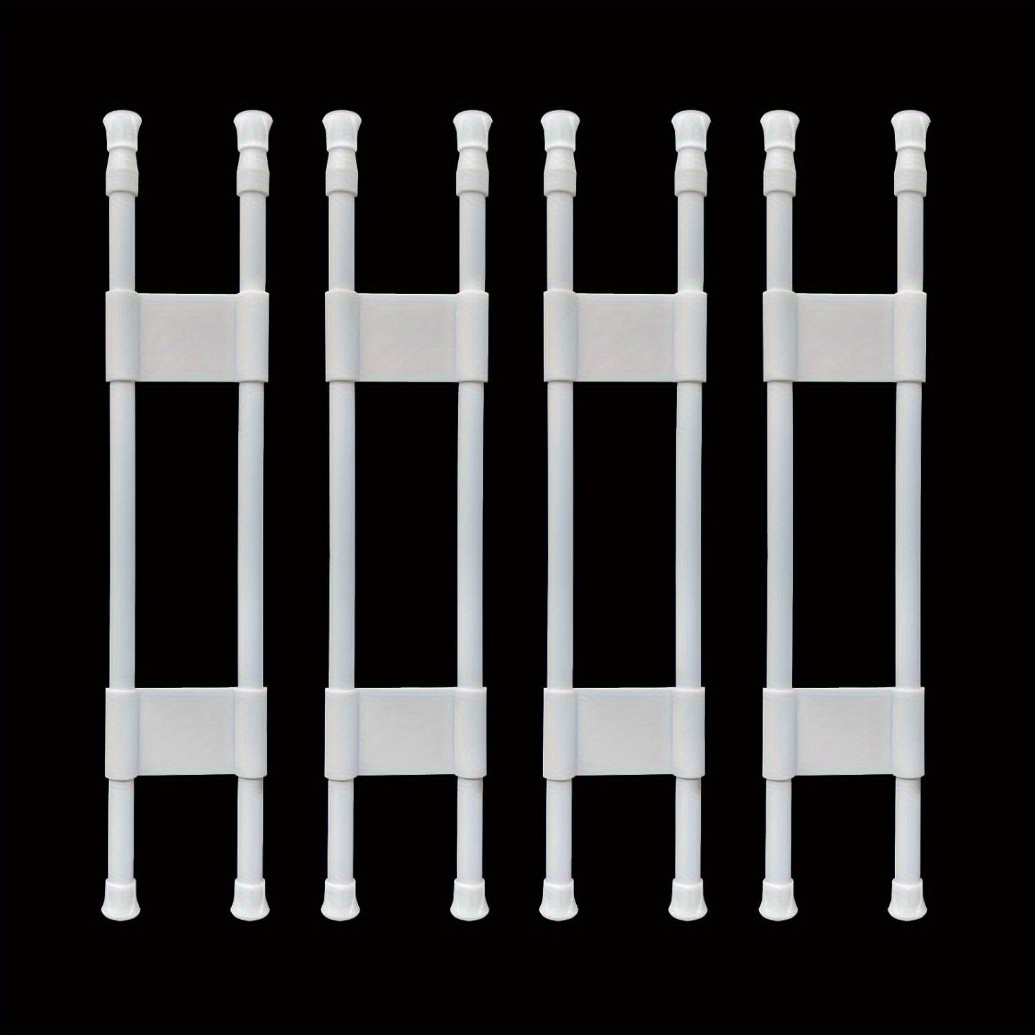 4 Adjustable Rv Refrigerator Storage Brackets, Metal+plastic Brackets For Campers, Kitchens, And Cabinets, Non Slip Grip, Space , Tool Free Installation