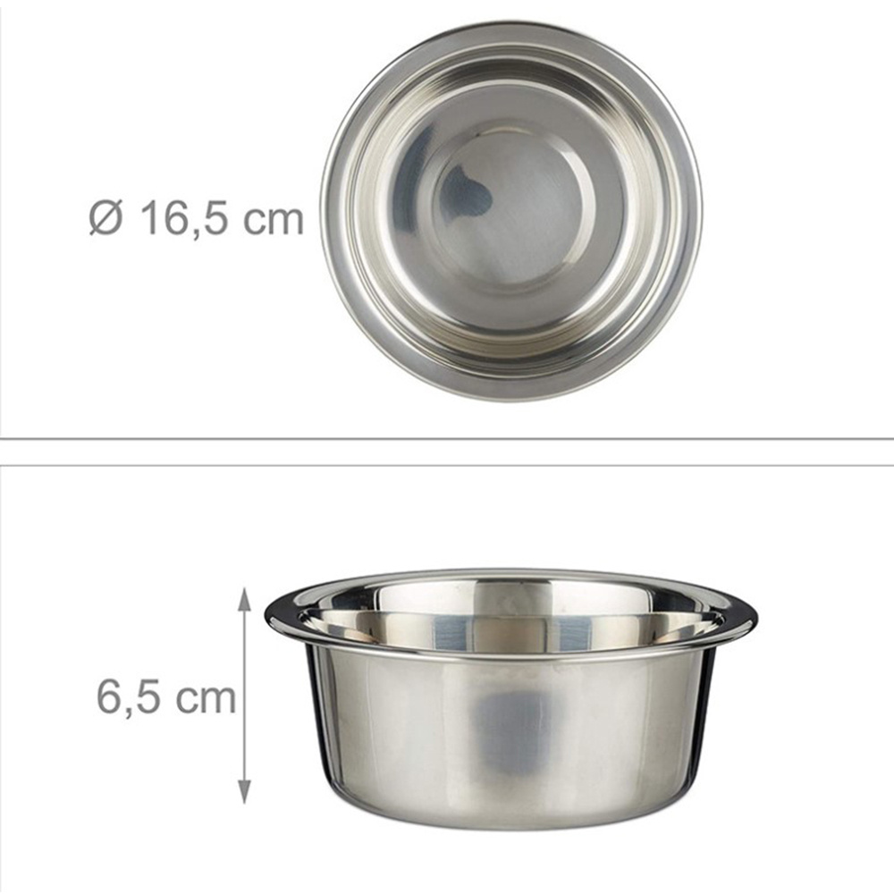 Image of Pet Bowl Stand, With 2 Food Bowls For Cats And Dogs, Height 28cm.