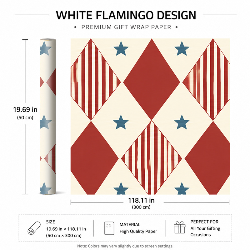 TEMU 1 Rollo de Papel de Regalo Exquisito de 50X300Cm (19.7X118.1In) con Lindo Diseño - Diseño Geométrico para Regalar, y Días Festivos, Colores
