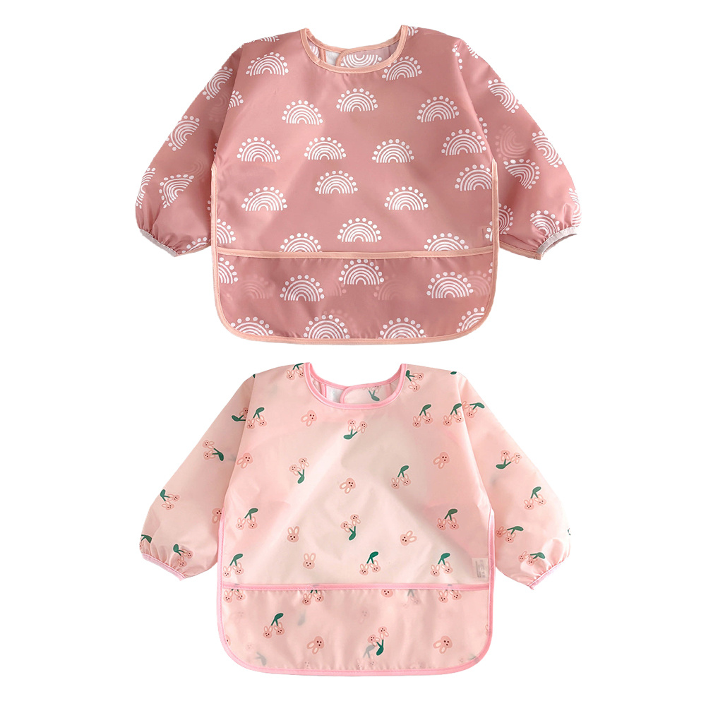 Image of Baby Feeding Bodysuit - Bib Skirt And Adjustable Waist, Soft For - Clothing (coffee, Gray, Mint Green, Pink) - First