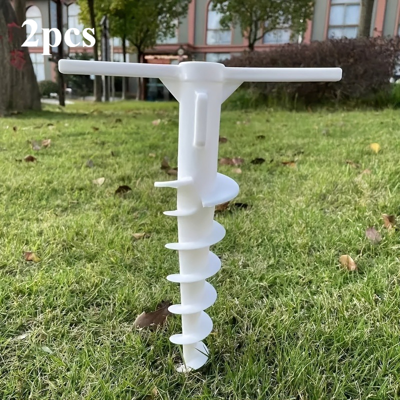 2pcs Plastic Umbrella Base, Wind Resistant Holder For Beach And Fishing Umbrellas