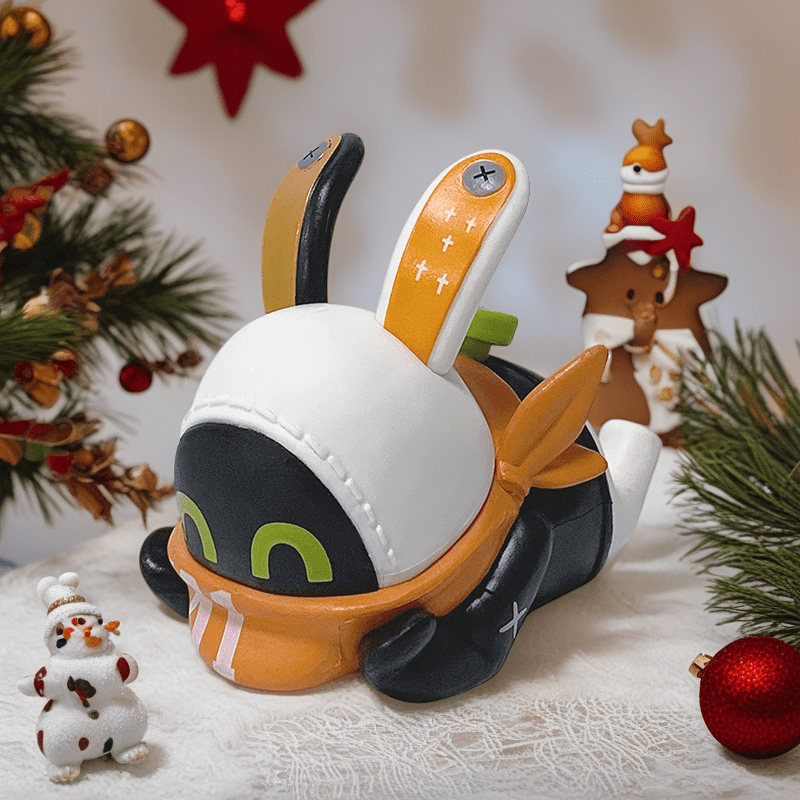 

Pvc Phone Holder - Collectible Figurine With White & Orange Accents, Ideal For Car Or Desk Decor, Perfect Gift For Game Fans On Holidays & Birthdays