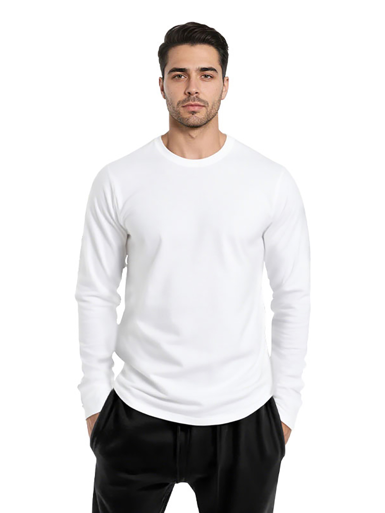 1pc mens solid color crew neck long sleeve t shirt quick dry breathable polyester lightweight sweatshirt casual fitness   top suitable for  