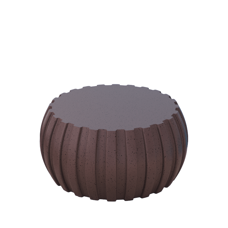 35.43' Modern Waterproof Coffee Table Durable MgO Cement Design Indoor and Outdoor Compatible Brown