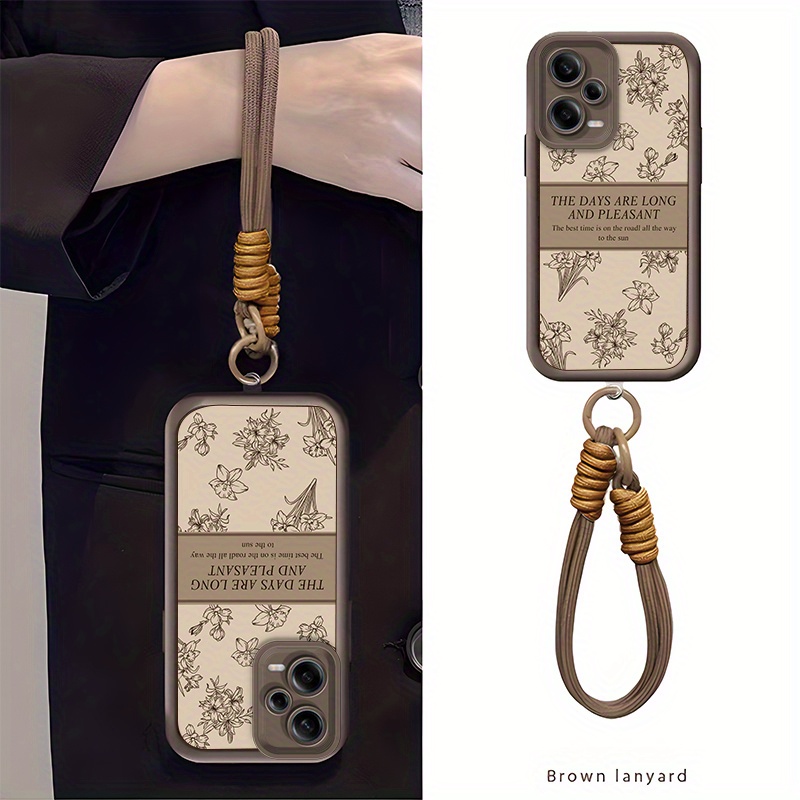 TEMU A Bouquet Cases For Pro 5g Lanyard Phone Case For Men And Women. High-quality Tpu Cute Soft Hanging Rope Anti-fall Protective Case Phone Case