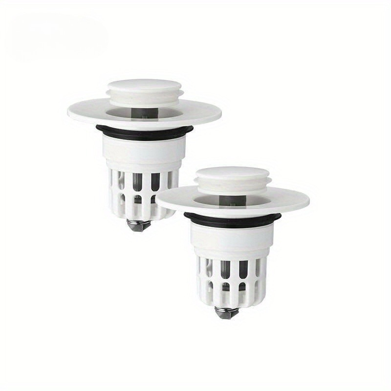 Set Of 2 Sink Pop-up Plugs For Bathroom , Multifunctional Sink Cores, Press-type Drainage Plugs, Bathroom Additions