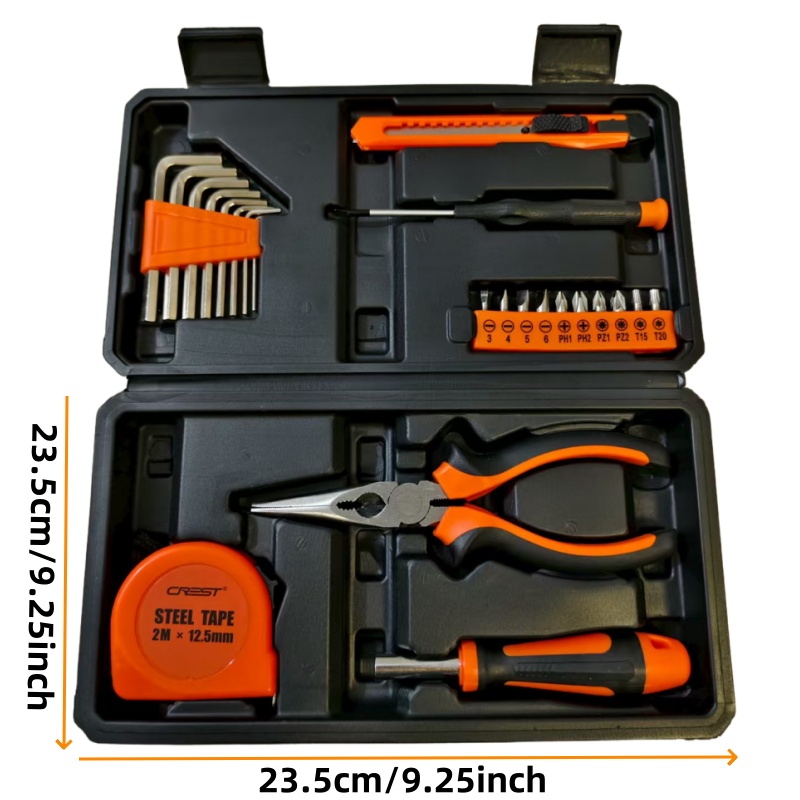 71f73a73dd41436daf126674fa89ec43-goods.jpeg Alles-in-één Zware Handgereedschapset met Gereedschapskist - 20+ Delen